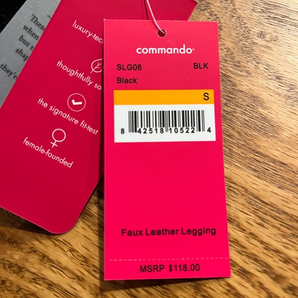 NWT Commando Black Faux Leather Leggings - Picture 14 of 14